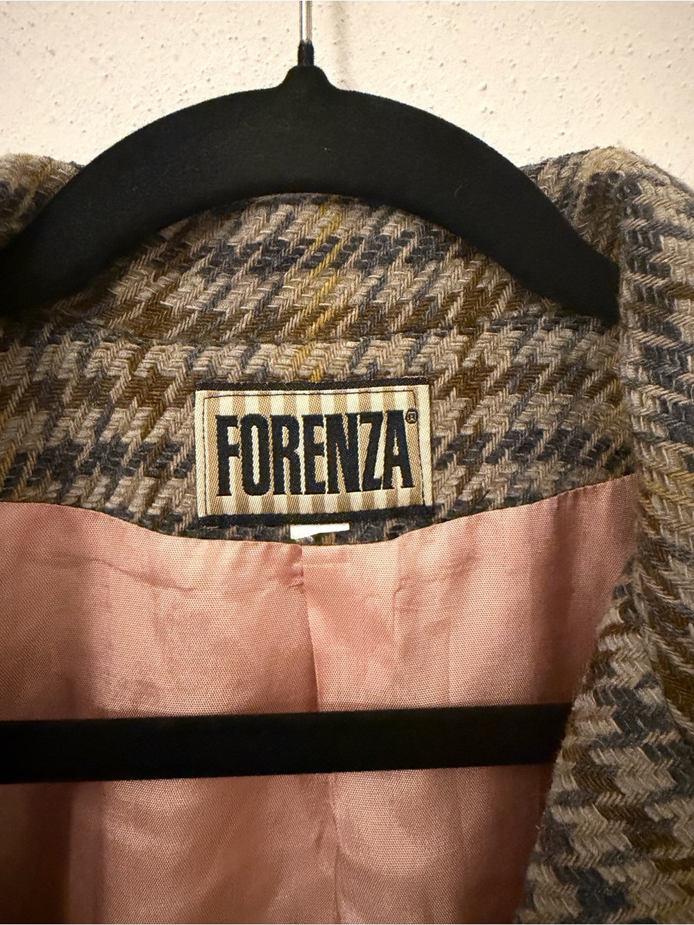 Forenza Yellow and Gray Houndstooth Blazer Jacket - Picture 3 of 3